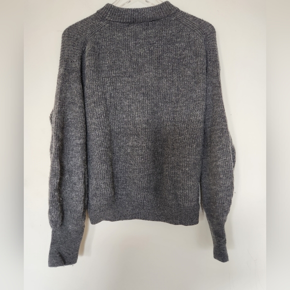 NEW Quince Baby Alpaca Wool Crew Charcoal Sz S - Picture 7 of 11